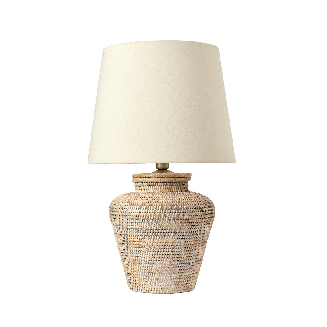 Rattan Abajur - Krem