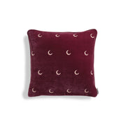 Moon İpek Kadife Yastık - Bordo