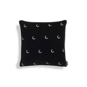 Moon Silk Velvet Decorative Pillow - Black