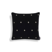 Star Silk Velvet Decorative Pillow - Black